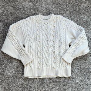 Sezane Cable Knit Sweater